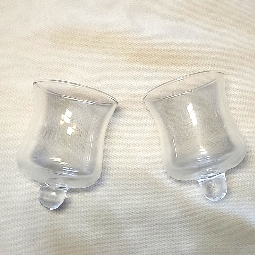 🏷3/$15 🏷 Set of 2 Glass Peglite Tealight Holders